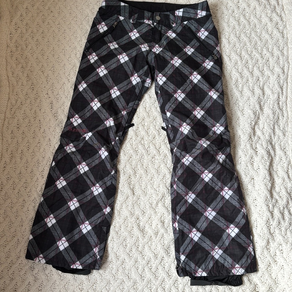 Burton Snowboard Pants Plaid Insulated Waterproof Winter Skiing‎ Women's Sz S